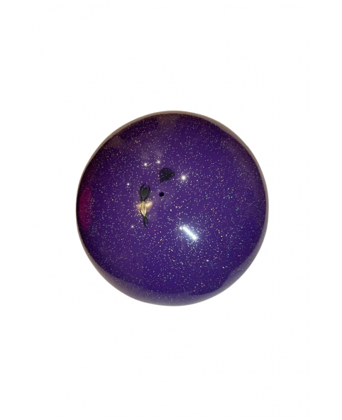 Rg ball Silver Line Col. purple glitter 017650